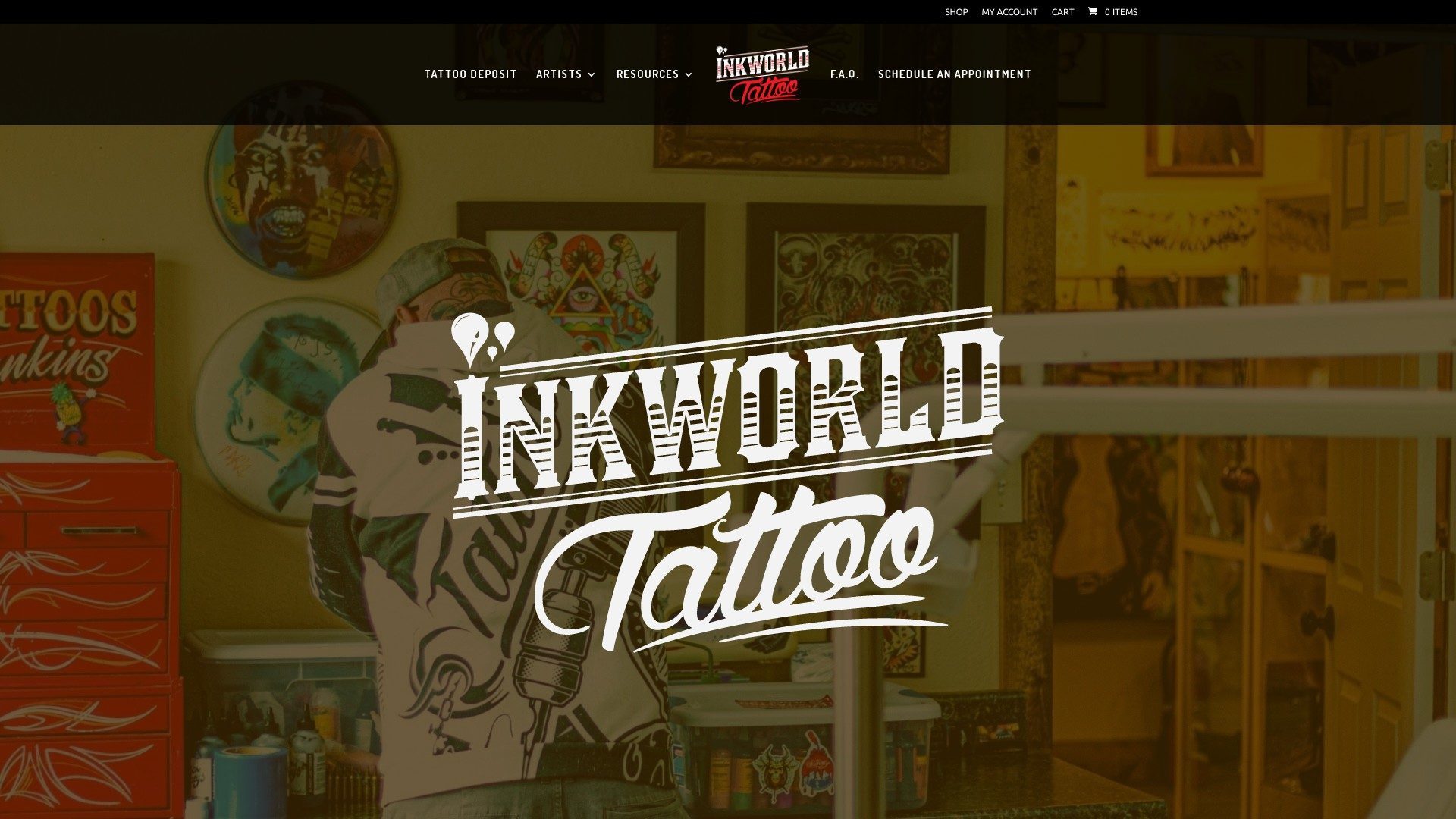 Inkworld Tattoo website preview