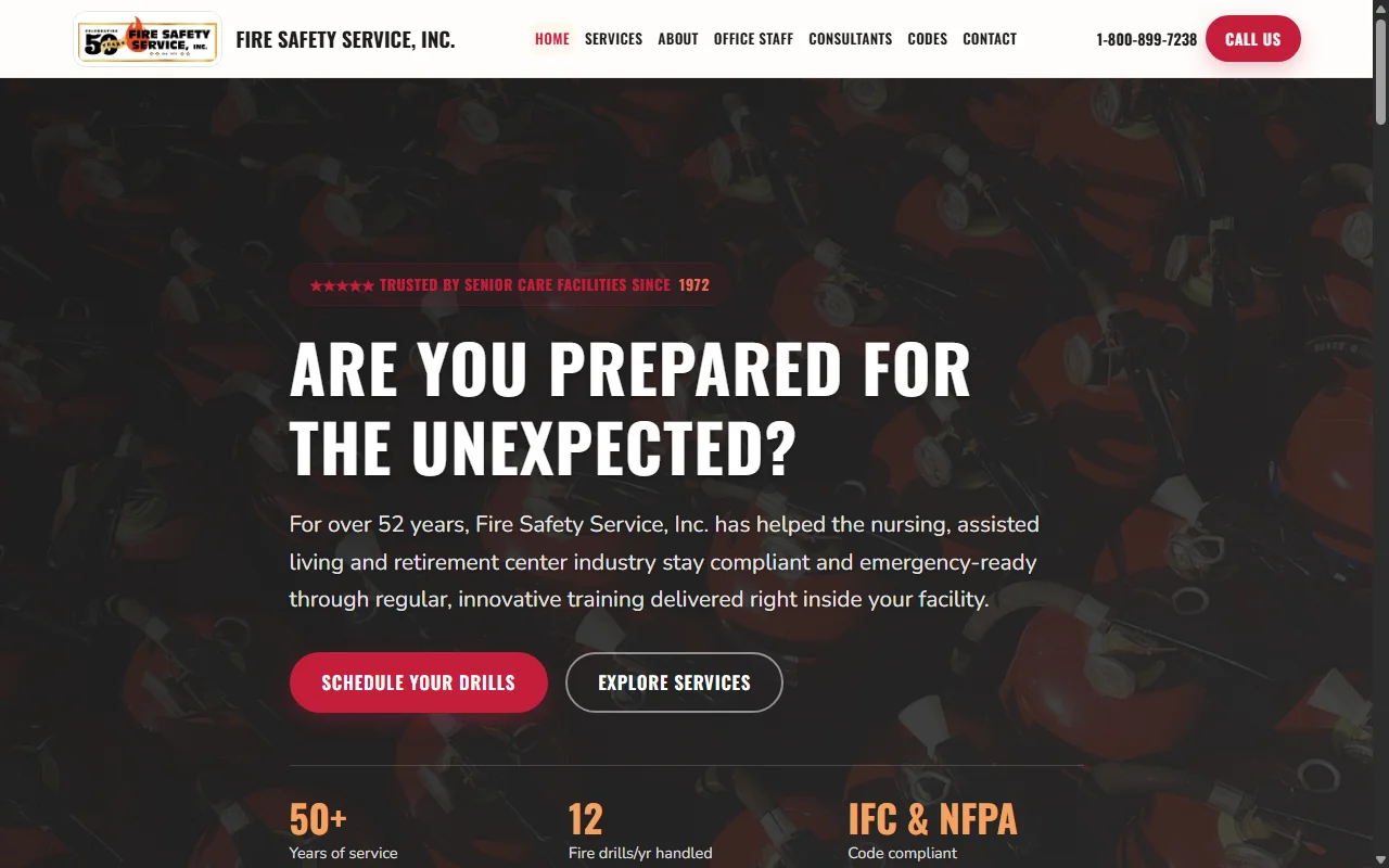 Fire Safety Service website preview